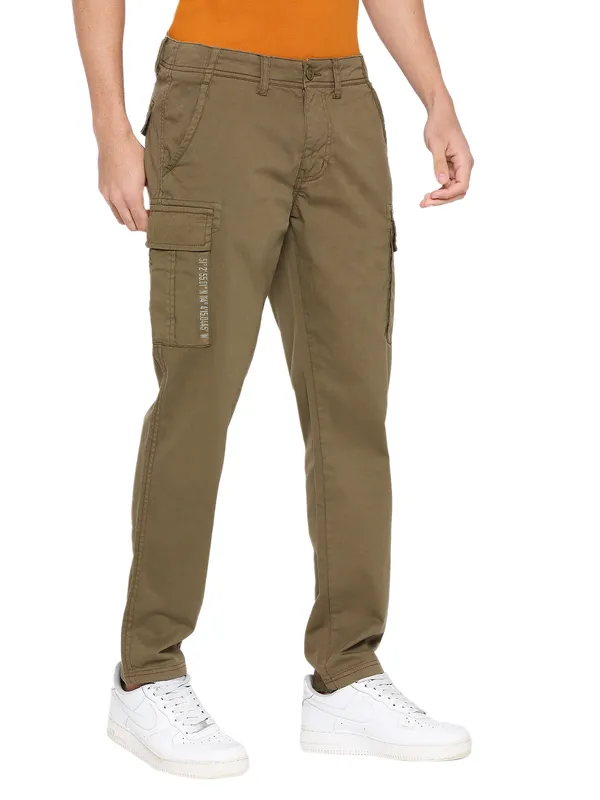Being Human Clothing Men Slim Fit Chino-Olive