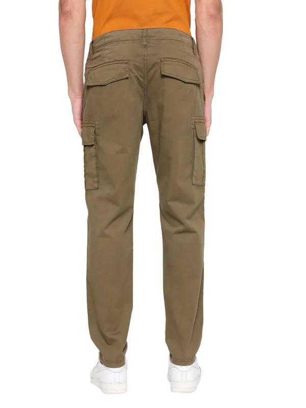 Being Human Clothing Men Slim Fit Chino-Olive
