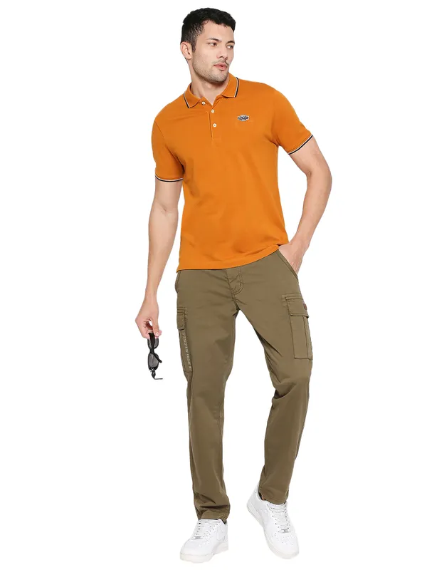 Being Human Clothing Men Slim Fit Chino-Olive