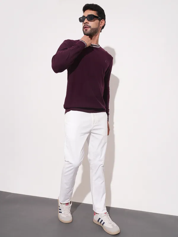 Being Human Men Slim  Fit Chino-Snow White