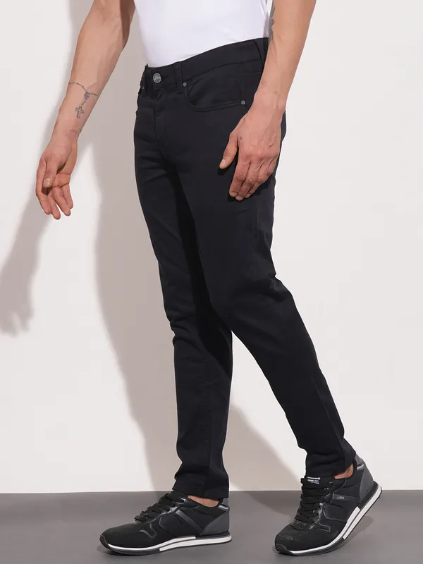Being Human Clothing Men Cropped Fit Chino-Black