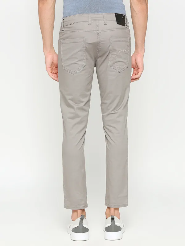 Being Human Clothing Men Cropped Fit Chino-Grey