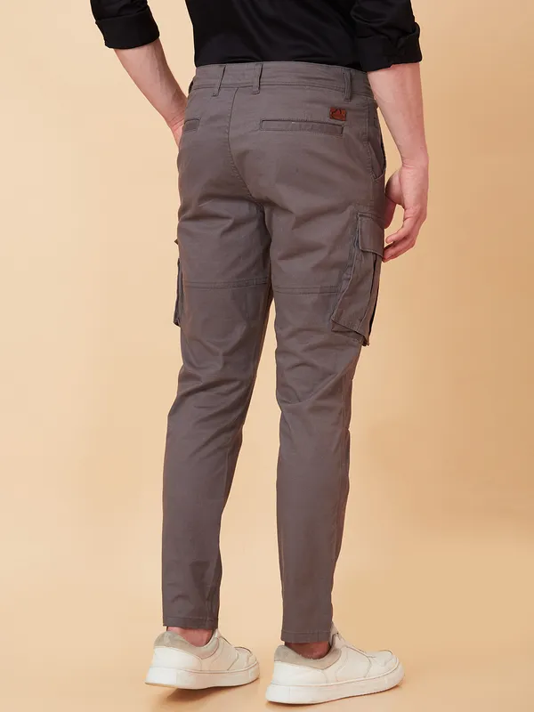 Being Human Men Slim  Fit Cargo-Charcoal
