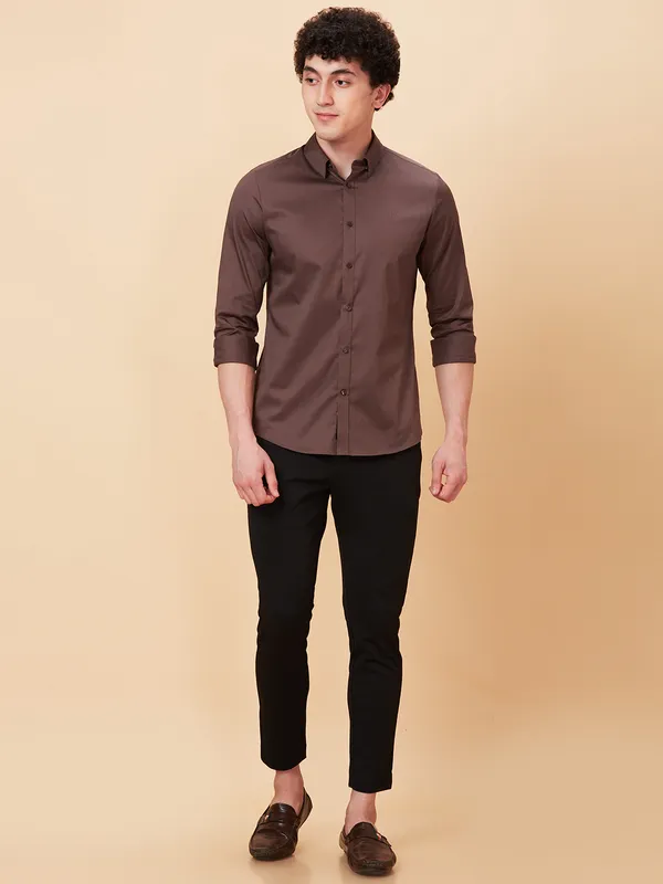 Being Human Clothing Men Cropped Fit Non Denim-Black