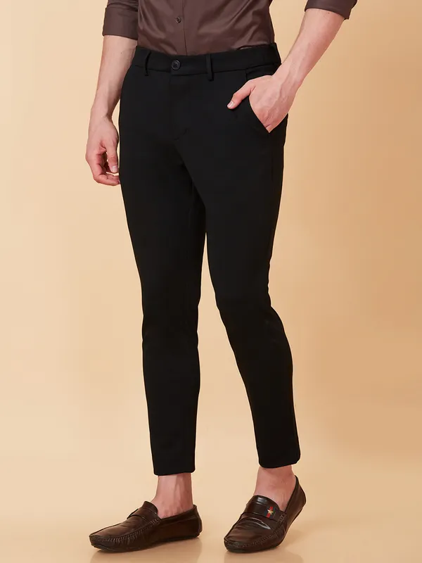 Being Human Clothing Men Cropped Fit Non Denim-Black