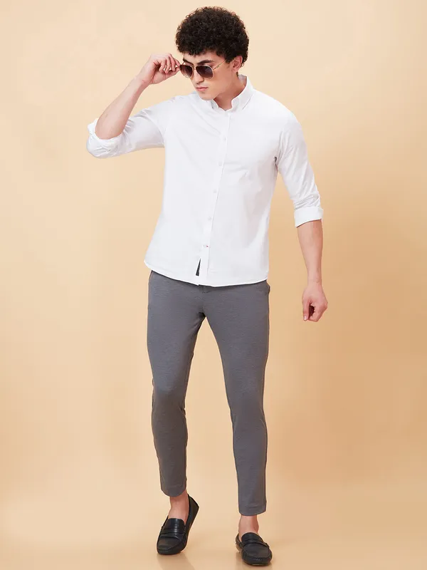 Being Human Clothing Men Cropped Fit Non Denim-Dk Grey