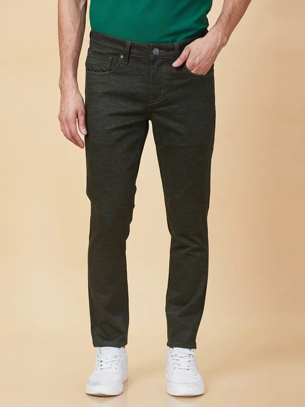 Being Human Clothing Mens-Bottom Chino Olive
