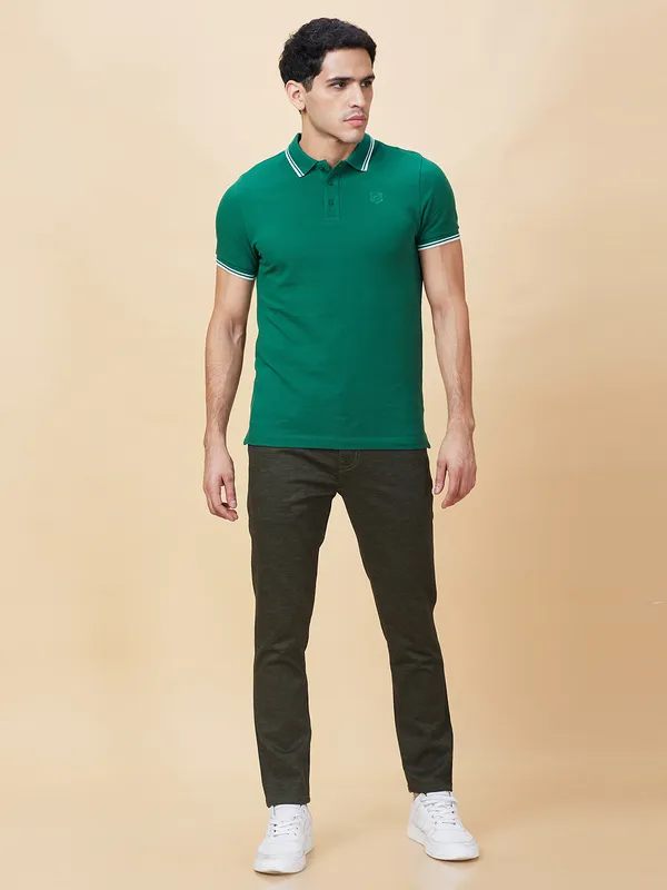 Being Human Clothing Mens-Bottom Chino Olive