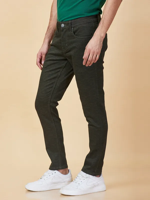 Being Human Clothing Mens-Bottom Chino Olive