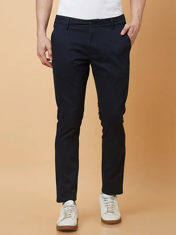 Being Human Mens-Bottom Chino Dk.Navy