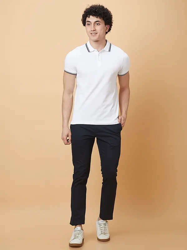 Being Human Mens-Bottom Chino Dk.Navy