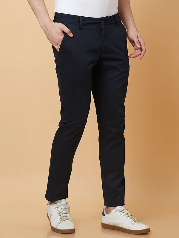Being Human Mens-Bottom Chino Dk.Navy