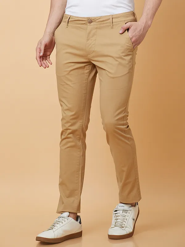 Being Human Mens-Bottom Chino Khaki