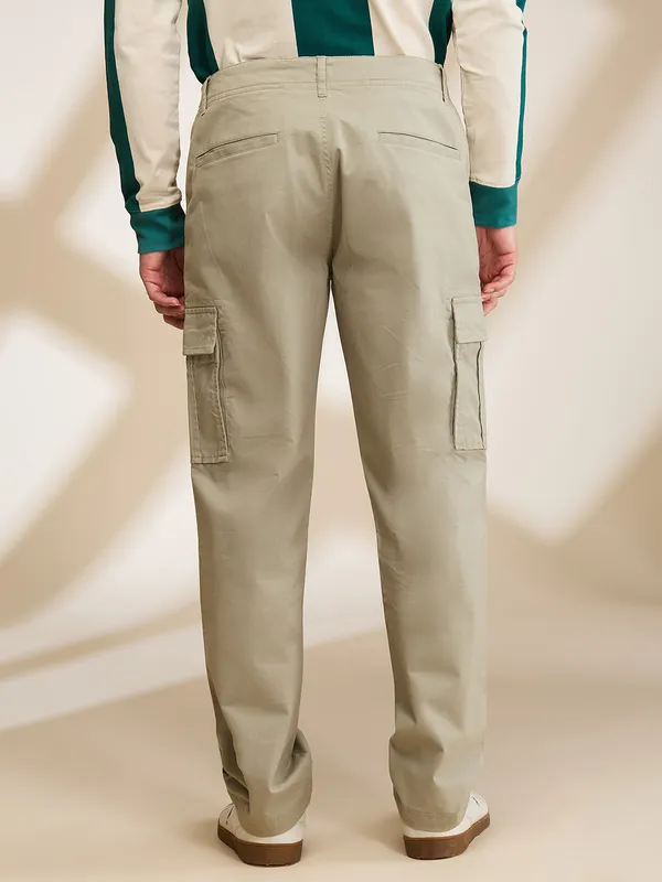 Being Human Mens-Bottom Cargo Lt.Green
