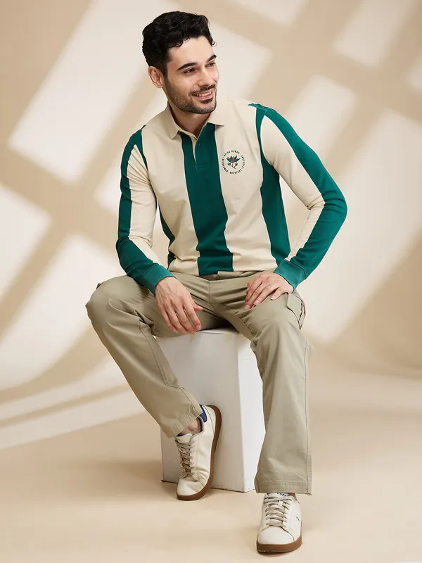 Being Human Mens-Bottom Cargo Lt.Green