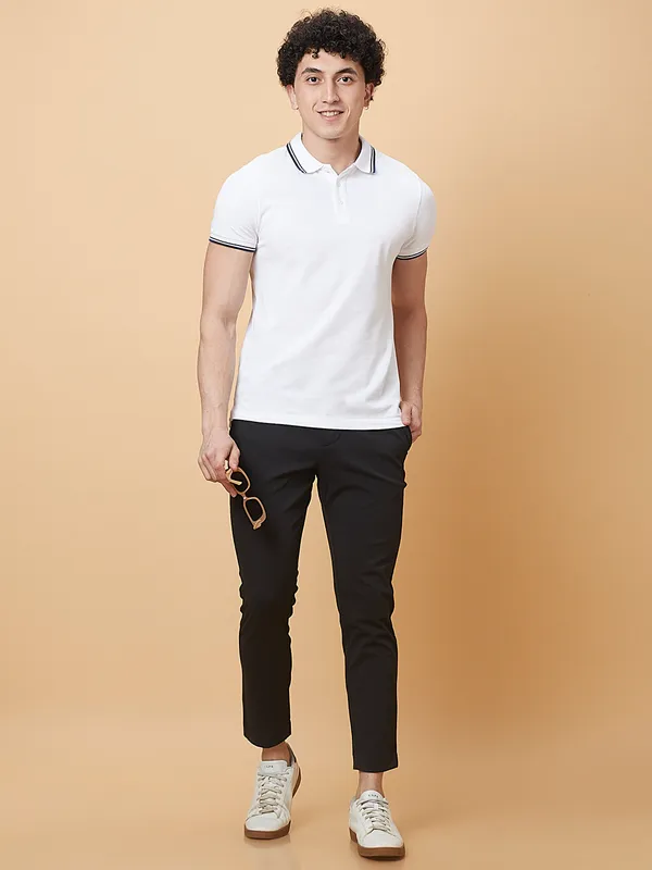 Being Human Clothing Mens-Bottom Chino Black