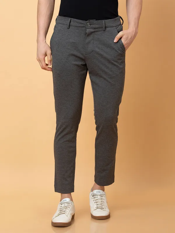 Being Human Clothing Mens-Bottom Chino Dk.Grey
