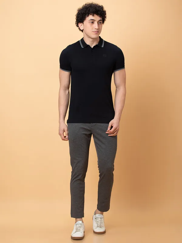 Being Human Clothing Mens-Bottom Chino Dk.Grey