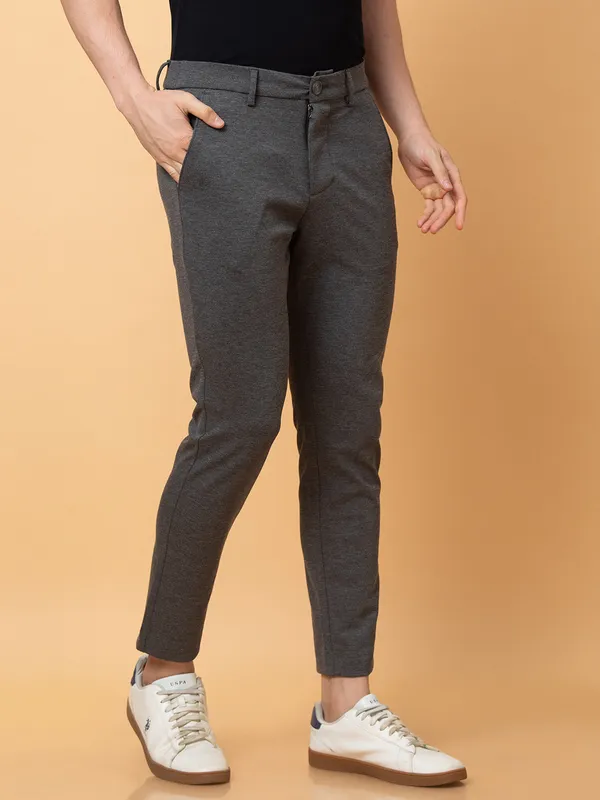 Being Human Clothing Mens-Bottom Chino Dk.Grey