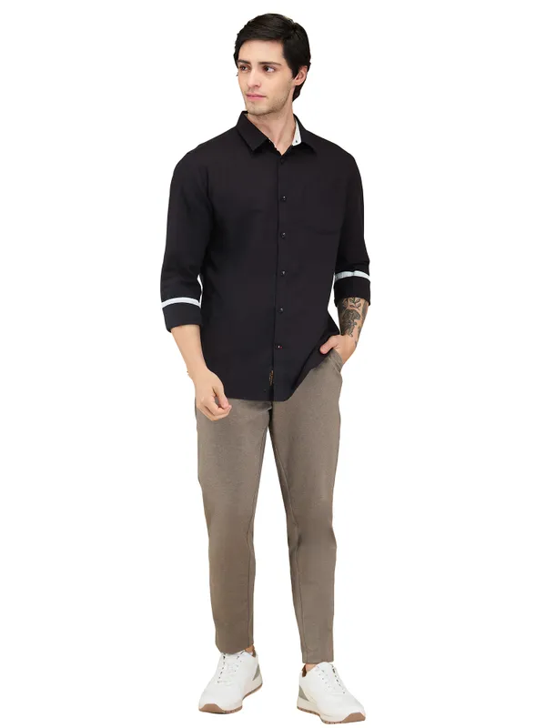 Being Human Clothing Men Beige Self Design Trouser