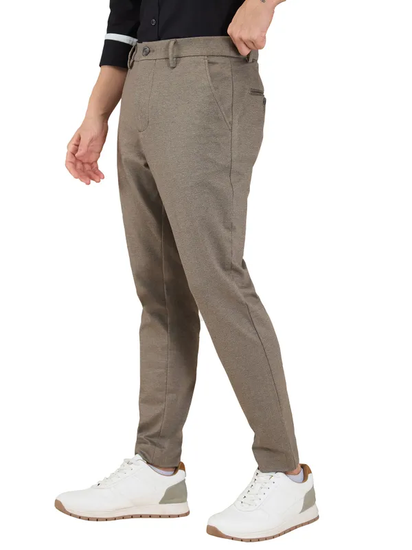 Being Human Clothing Men Beige Self Design Trouser