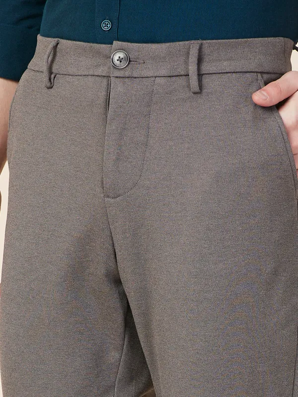 Being Human Clothing Men Grey Self Design Trouser