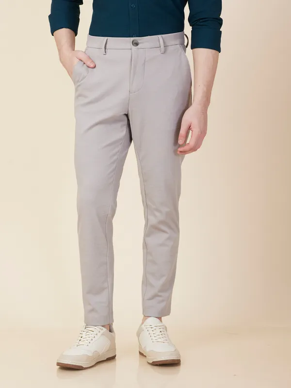 Being Human Clothing Men Grey Solid Trouser
