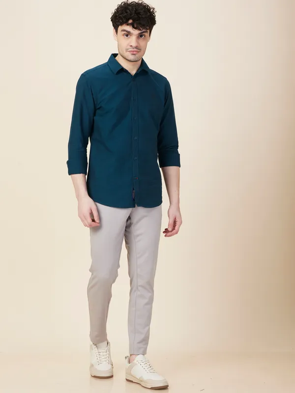 Being Human Clothing Men Grey Solid Trouser