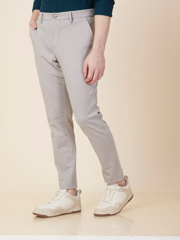 Being Human Clothing Men Grey Solid Trouser