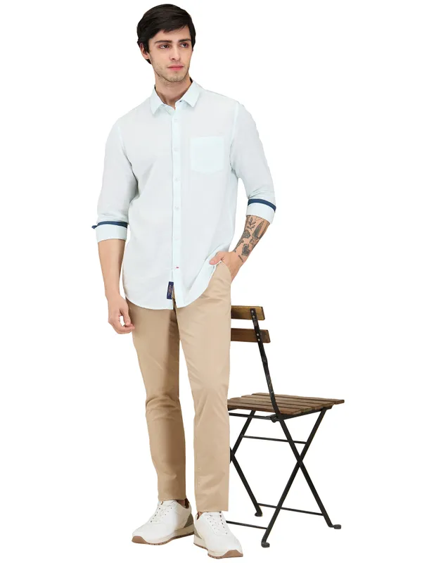 Being Human Men Beige Solid Trouser