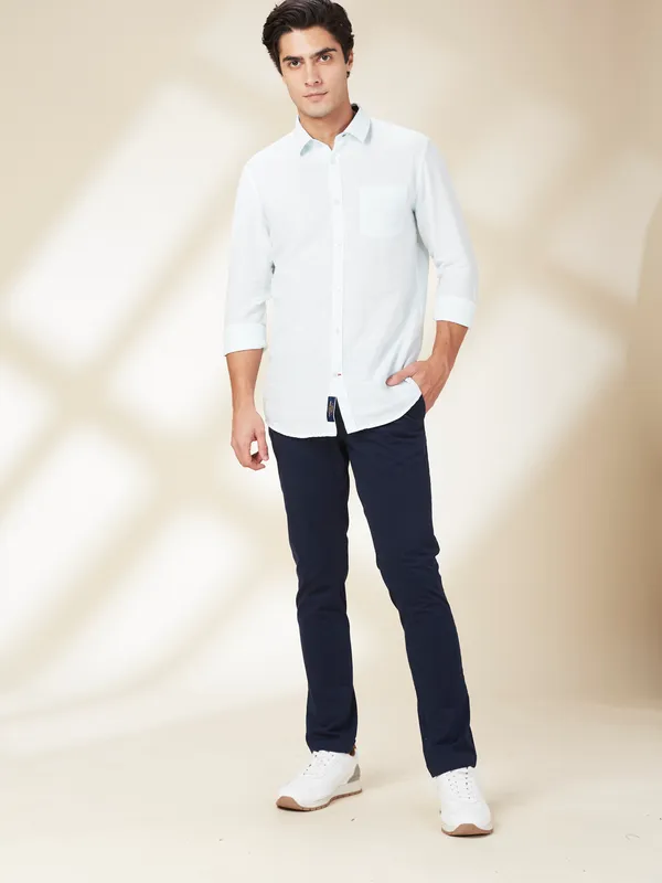 Being Human Men Blue Solid Trouser
