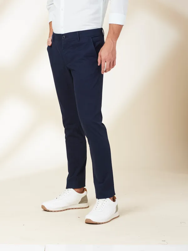 Being Human Men Blue Solid Trouser