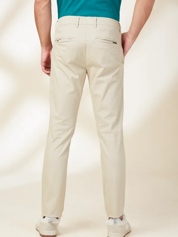 Being Human Clothing Men Beige Solid Trouser