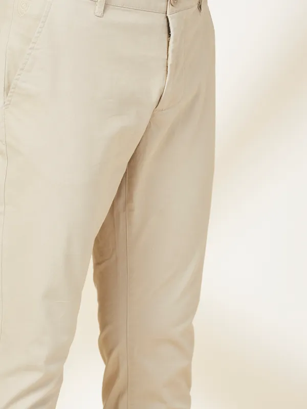 Being Human Clothing Men Beige Solid Trouser