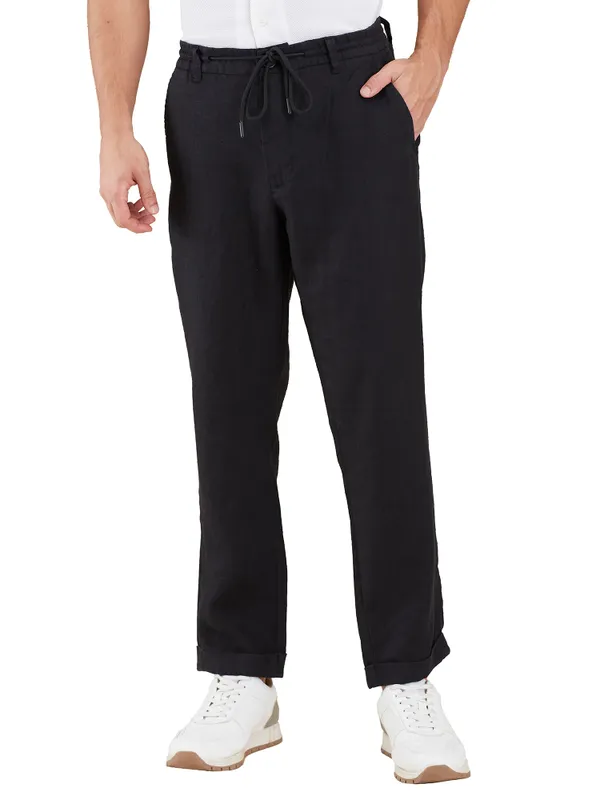 Being Human Clothing Men Black Solid Chino