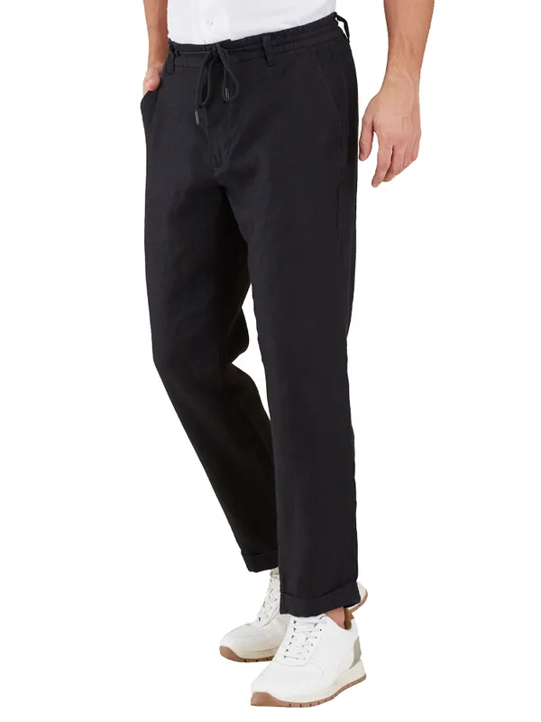 Being Human Clothing Men Black Solid Chino