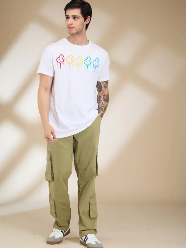 Being Human Clothing Mens-Bottom Cargo Olive