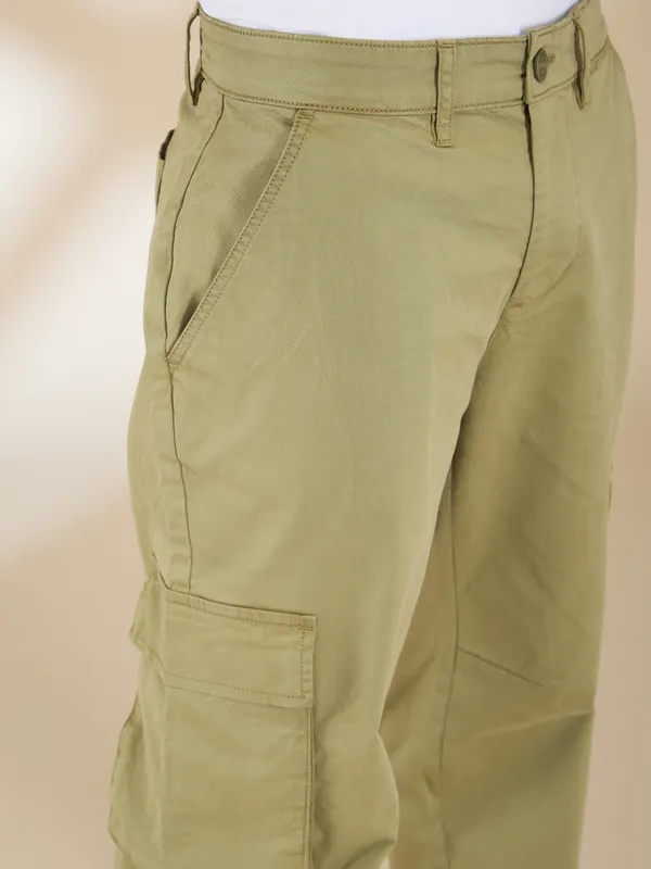 Being Human Clothing Mens-Bottom Cargo Olive