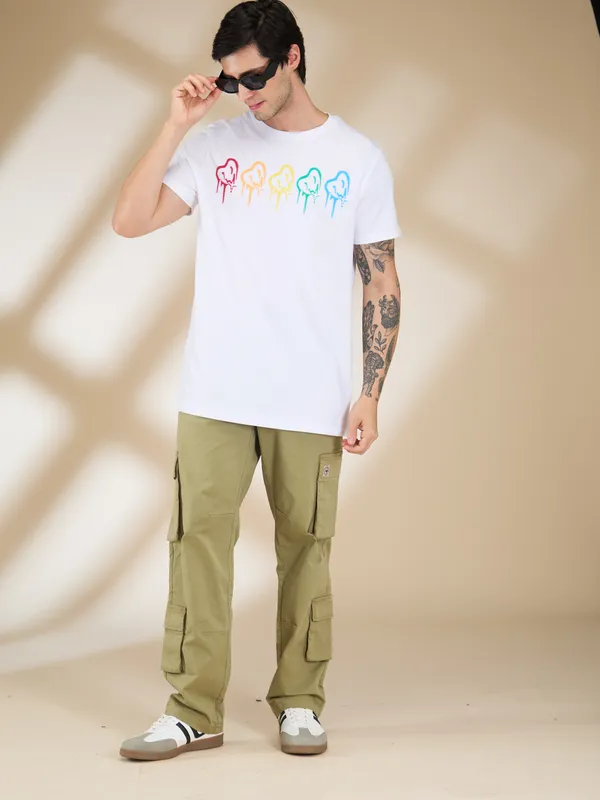 Being Human Clothing Mens-Bottom Cargo Olive