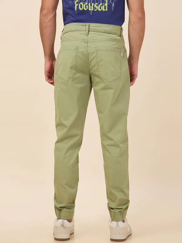 Being Human Clothing Men Green Solid Jogger