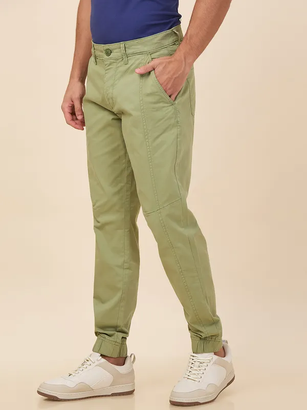Being Human Clothing Men Green Solid Jogger