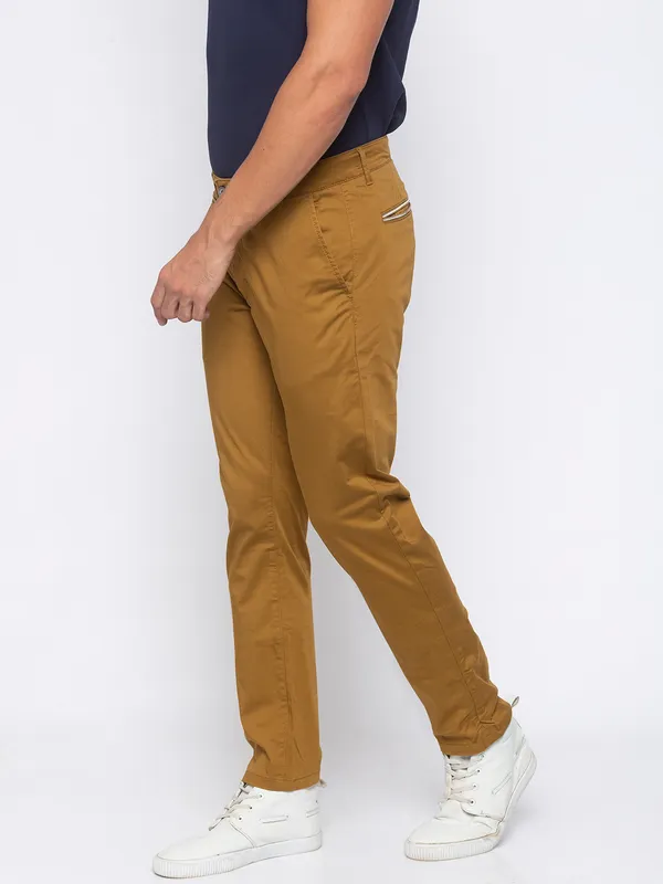 Being Human Men Regular Fit Chino-Tobacco
