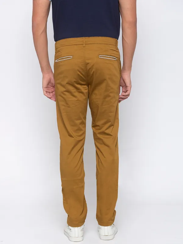 Being Human Men Regular Fit Chino-Tobacco