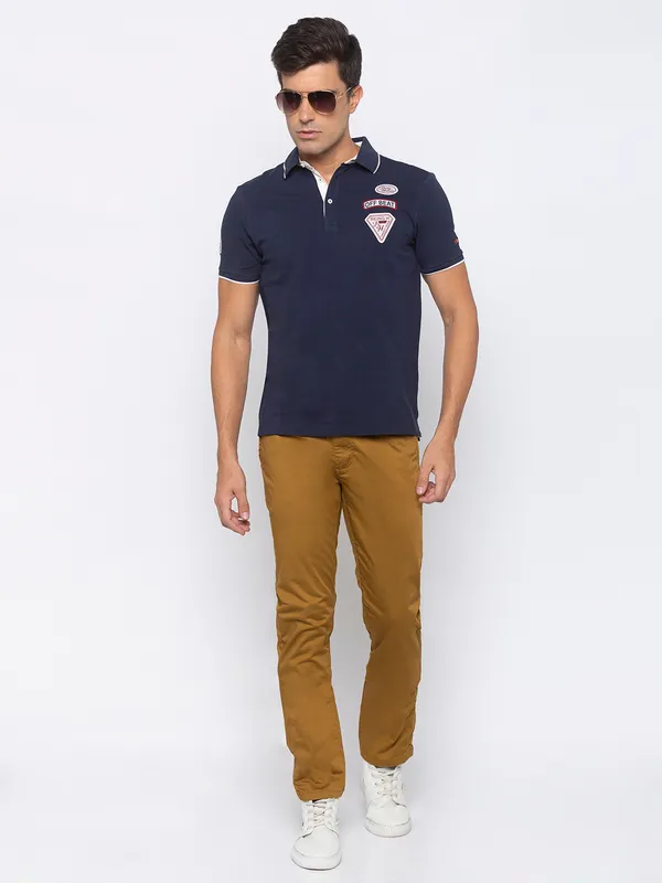 Being Human Men Regular Fit Chino-Tobacco