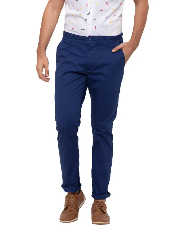 Being Human Clothing Men Regular Fit Chino-Dark Royal