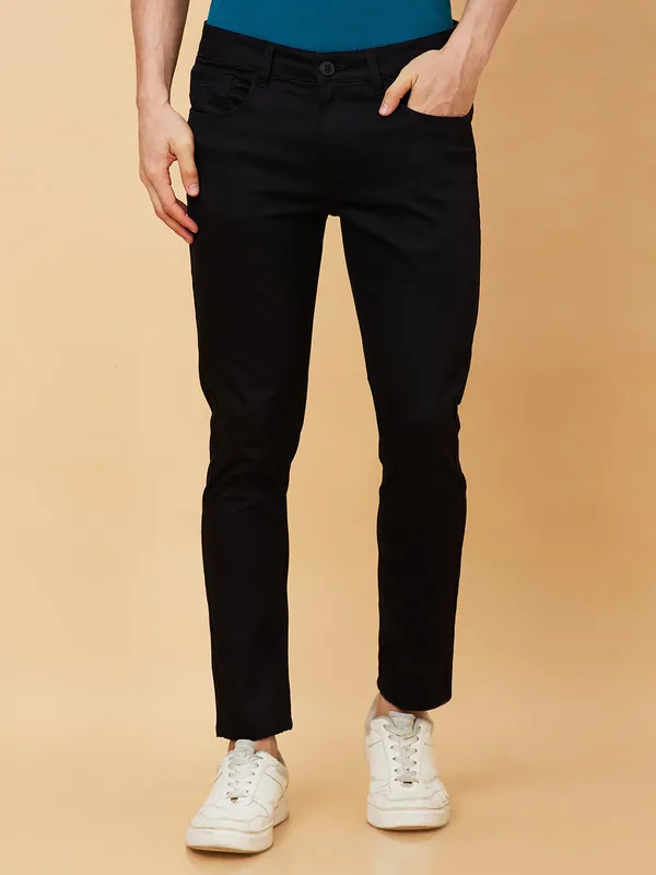 Being Human Clothing Men Cropped Fit Chino-Black