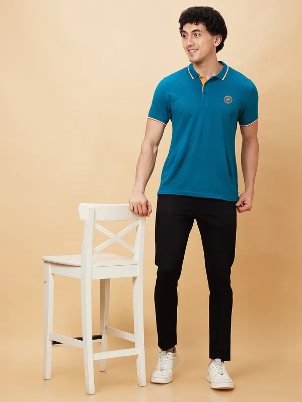 Being Human Clothing Men Cropped Fit Chino-Black