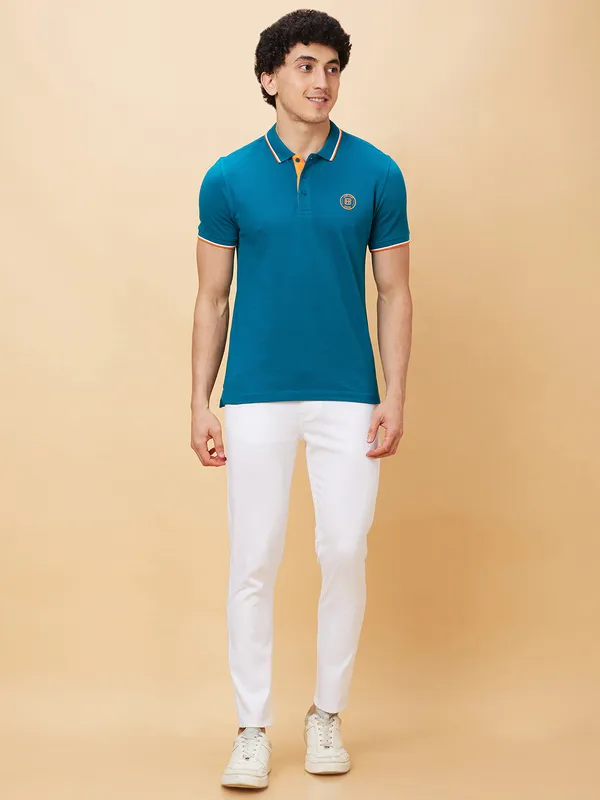 Being Human Clothing Men Cropped Fit Chino-White