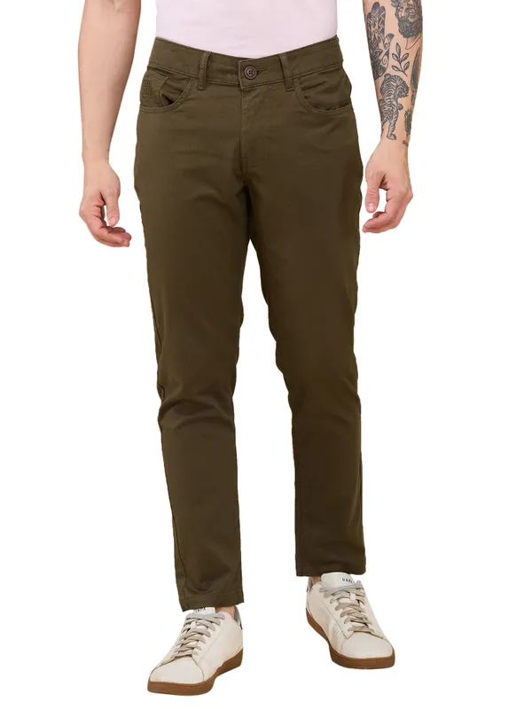 Being Human Clothing-Mens-Bottom-Chino Olive