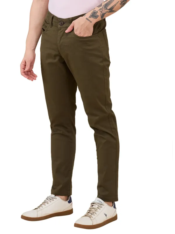 Being Human Clothing-Mens-Bottom-Chino Olive